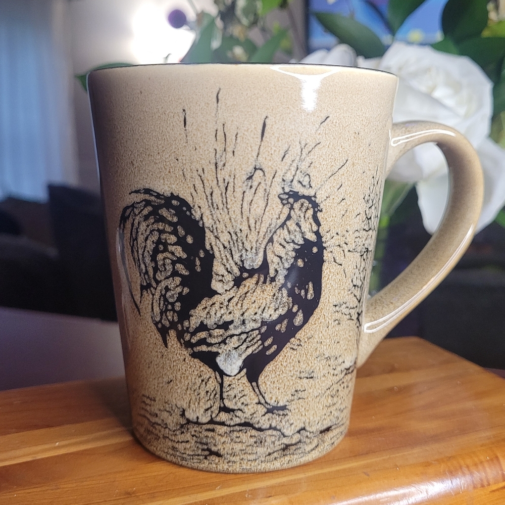 Pfaltzgraff Homespun Rooster Coffee Mug Cottagecore Homestead Farm